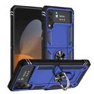 For Samsung Galaxy Z Flip4 Shockproof TPU + PC Protective Case with 360 Degree Rotating Holder(Blue) - 1