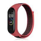 For Xiaomi Mi Band 7 Nylon Weave Watch Band(Black Red) - 1
