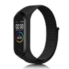 For Xiaomi Mi Band 7 Nylon Weave Watch Band(Solid Black) - 1