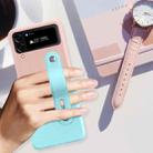 For Samsung Galaxy Z Flip4 Skin Contrast Wristband Folding Phone Case(Ice Blue + Pink) - 5