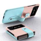 For Samsung Galaxy Z Flip4 Skin Contrast Wristband Folding Phone Case(Ice Blue + Pink) - 6
