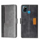 For Infinix Hot 10 Lite/Smart 5 X657 Contrast Color Side Buckle Leather Phone Case(Black + Grey) - 1
