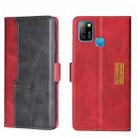 For Infinix Hot 10 Lite/Smart 5 X657 Contrast Color Side Buckle Leather Phone Case(Red + Black) - 1