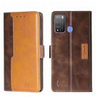 For Itel Vision 1 Pro Contrast Color Side Buckle Leather Phone Case(Dark Brown + Gold) - 1