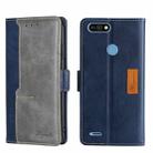 For Tecno Pop 2/Pop 2 F/Pop 2 Pro/Pop 2 Power/Itel P13 Contrast Color Side Buckle Leather Phone Case(Blue + Grey) - 1