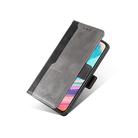 For Fujitsu ARROWS WE F-51B Contrast Color Side Buckle Leather Phone Case(Black + Grey) - 3