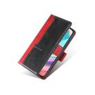 For Fujitsu Arrow Be4 Plus F-41B Contrast Color Side Buckle Leather Phone Case(Red + Black) - 3