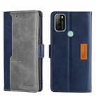 For Blackview A70 Contrast Color Side Buckle Leather Phone Case(Blue + Grey) - 1