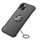 Metal CD Texture Borderless Transparent Frosted Phone Case For iPhone 14(Black) - 1