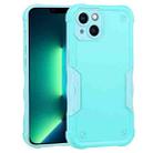 For iPhone 14 Plus Non-slip Shockproof Armor Phone Case (Mint Green) - 1