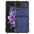 For Samsung Galaxy Z Flip4 Non-slip Shockproof Armor Phone Case(Blue) - 1