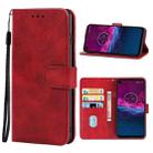 For Motorola One Action Leather Phone Case(Red) - 1