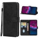 For Motorola One Action Leather Phone Case(Black) - 1