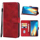 For Tecno Phantom X Leather Phone Case(Red) - 1