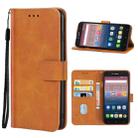 For Alcatel Pixi 4 4.0 Leather Phone Case(Brown) - 1