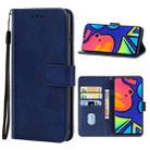 For Samsung Galaxy F41 Leather Phone Case(Blue) - 1
