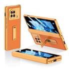 For vivo X Fold GKK Magnetic Hinge Flip Leather Phone Case with Holder(Orange) - 1