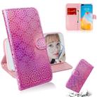For Huawei P40 Solid Color Colorful Magnetic Buckle Horizontal Flip PU Leather Case with Holder & Card Slots & Wallet & Lanyard(Pink) - 1