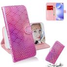 For Huawei P40 Pro Solid Color Colorful Magnetic Buckle Horizontal Flip PU Leather Case with Holder & Card Slots & Wallet & Lanyard(Pink) - 1