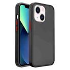 For iPhone 14 Translucent Skin Feel Frosted Phone Case (Black+Red) - 1