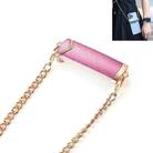 1.2M Alloy PU Mobile Phone Back Clip Chain for Phone Width 66mm-89mm(Pink + Gold) - 1