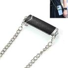 1.2M Alloy PU Mobile Phone Back Clip Chain for Phone Width 66mm-89mm(Black + Silver) - 1