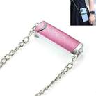 1.2M Alloy PU Mobile Phone Back Clip Chain for Phone Width 66mm-89mm(Pink + Silver) - 1