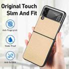 For Samsung Galaxy Z Flip4 Fiber Texture Fold Shockproof Phone Case(Khaki) - 5