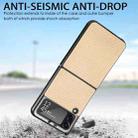 For Samsung Galaxy Z Flip4 Fiber Texture Fold Shockproof Phone Case(Khaki) - 6