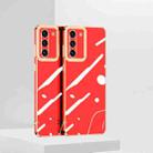 For Samsung Galaxy S21+ 5G Pupil Shadow Electroplating Shockproof Protective Phone Case(Red) - 1
