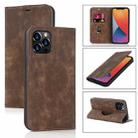 For iPhone 12 Pro Wireless Charging Magsafe Leather Phone Case(Coffe) - 1