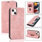 For iPhone 13 Wireless Charging Magsafe Leather Phone Case(Pink) - 1