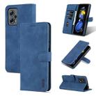 For Xiaomi Redmi Note 11T Pro/POCO X4 GT AZNS Skin Feel Calf Texture Flip Leather Phone Case(Blue) - 1