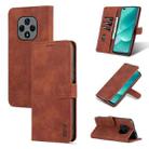 For Huawei Nova 9Z/Enjoy 50 Plus AZNS Skin Feel Calf Texture Flip Leather Phone Case(Brown) - 1