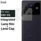 For vivo X80 5G imak Integrated Rear Camera Lens Tempered Glass Film with Lens Cap - 3
