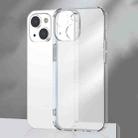 For iPhone 14 Plus Frosted TPU + Glass Phone Case (Transparent) - 1