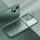 For iPhone 14 Plus Metal Lens Cover Holder Phone Case (Green) - 1