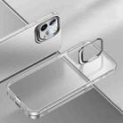 For iPhone 14 Pro Metal Lens Cover Holder Phone Case(White) - 1