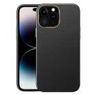 For iPhone 14 Pro Electroplating Skin Texture PC + TPU Phone Case(Black) - 1