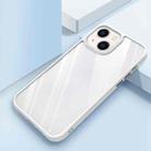For iPhone 14 Plus Clear Back Shockproof Phone Case (White) - 1