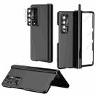 For Samsung Galaxy Z Fold3 5G Electroplating Hinged Folding Phone Case with S Pen Fold Edition(Black) - 1