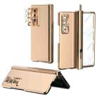 For Samsung Galaxy Z Fold3 5G Electroplating Hinged Folding Phone Case with S Pen Fold Edition(Gold) - 1