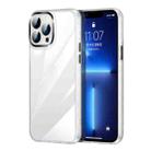 For iPhone 13 Pro Max Prismatic Edge Transparent CD Texture Phone Case (White) - 1