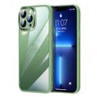 For iPhone 13 Pro Max Prismatic Edge Transparent CD Texture Phone Case (Green) - 1