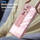 For Samsung Galaxy Z Fold3 5G Magnetic Hinges Plating Phone Case with Holder(Rose Gold) - 3