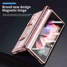 For Samsung Galaxy Z Fold3 5G Magnetic Hinges Plating Phone Case with Holder(Rose Gold) - 7