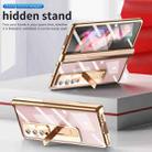 For Samsung Galaxy Z Fold3 5G Magnetic Hinges Plating Phone Case with Holder(Champagne Gold) - 6