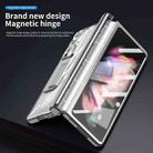 For Samsung Galaxy Z Fold3 5G Magnetic Hinges Plating Phone Case with Holder(Silver) - 7