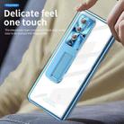 For Samsung Galaxy Z Fold3 5G Magnetic Hinges Plating Phone Case with Holder(Blue) - 3