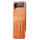 For Samsung Galaxy Z Flip4 5G Vertical Flip Card Slot Leather Phone Case(Brown) - 1